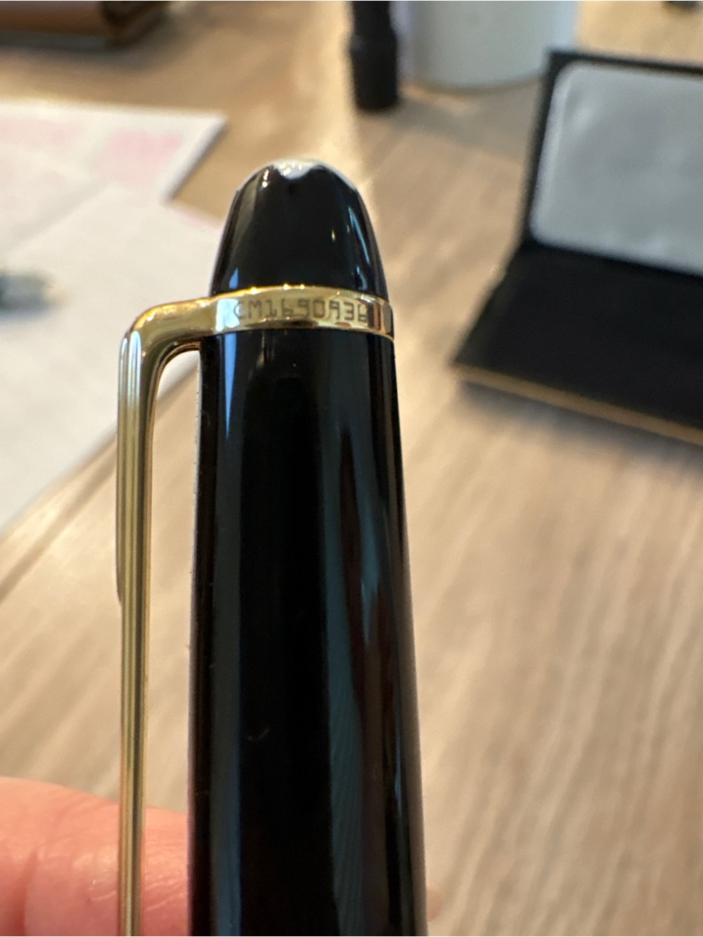 Mont Blanc Black and Gold Ballpoint Pen in Presentation Case - Picture 5 of 6